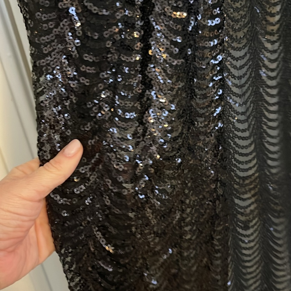 Sequined Coat, Duster. Long Black NEW with tag - Picture 6 of 8